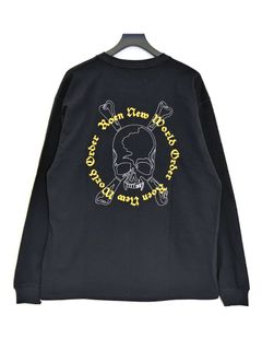 NEW WORLD ORDER T / 長袖Tシャツ / ブラック 【Roen】