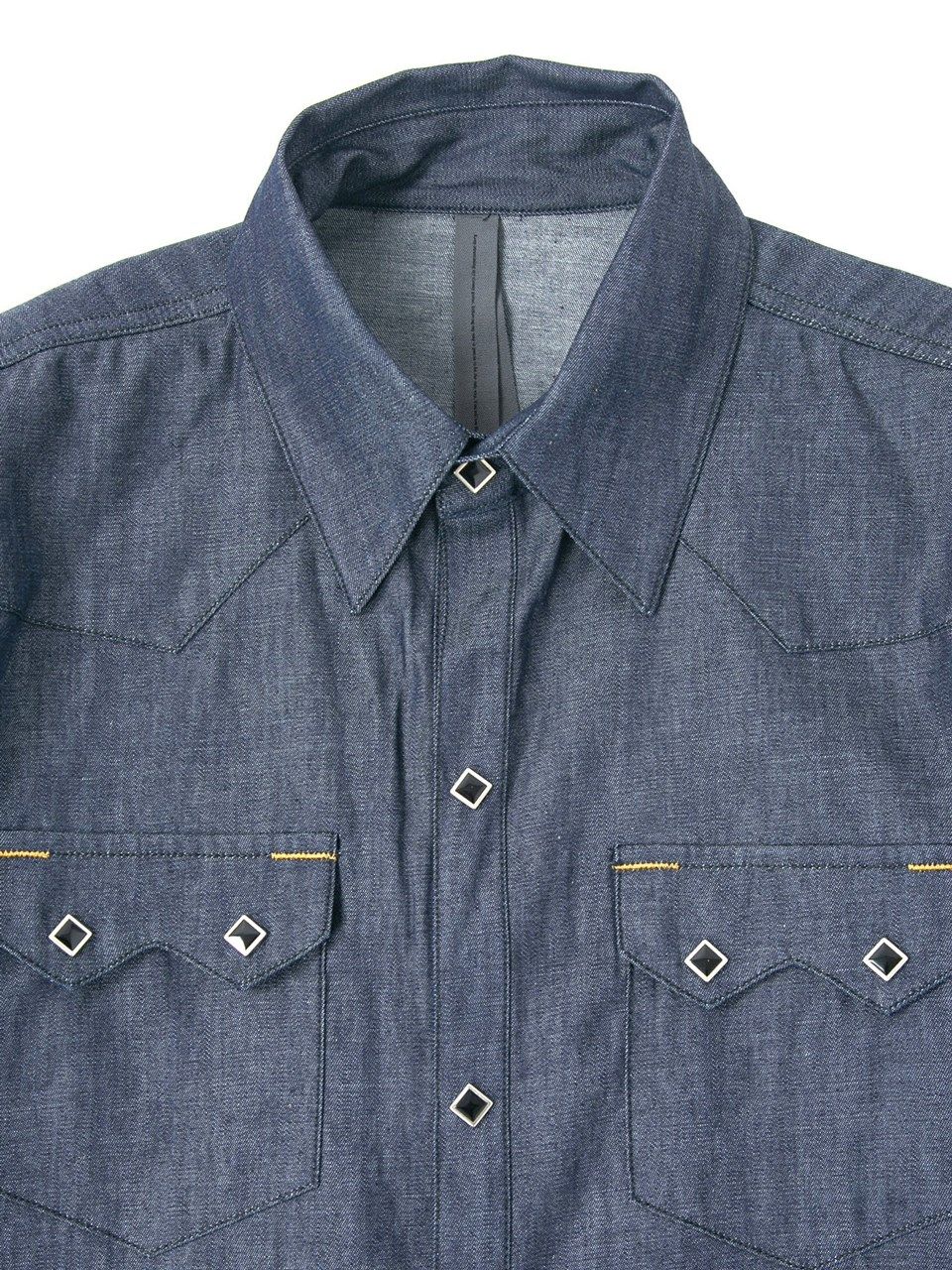 6oz Organic Cotton Denim Long Sleeved Western shirt / 6oz オーガニック コットン デニム ウエスタンシャツ / TRAVIS / インディゴ