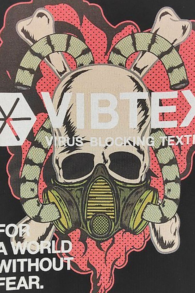 VIBTEX GASMASK SKULL BIG-T / ブラック 【Roen】