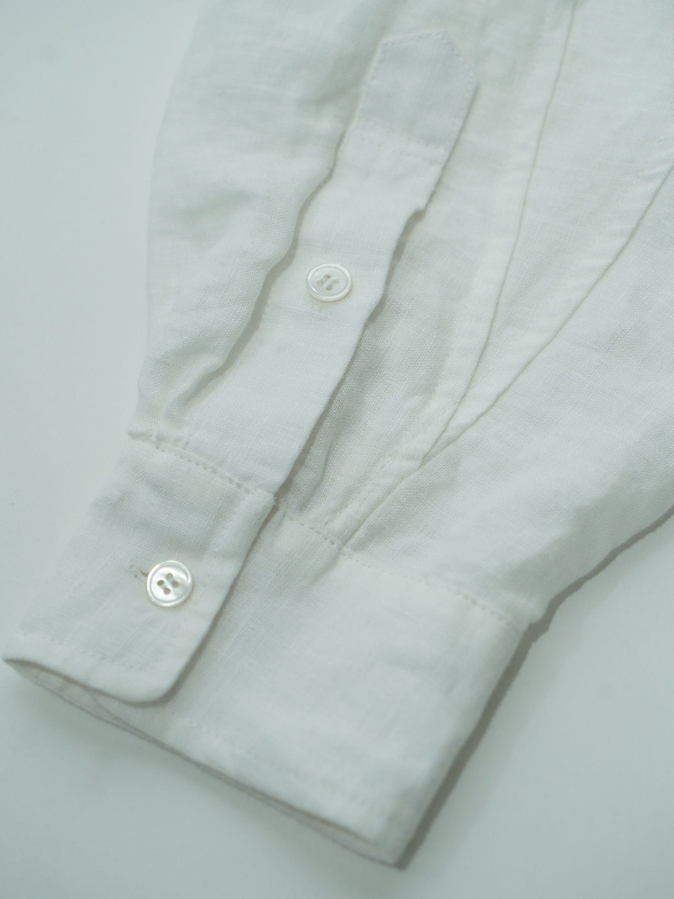 【予約品 2月1日(日) 締切】GATHERLINEN SHIRTS / リネンシャツ / ホワイト