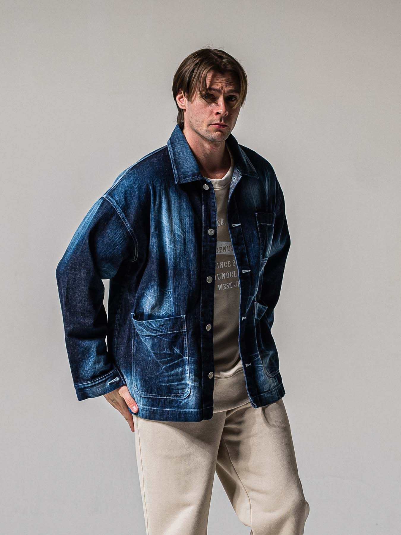 【予約品 11月16日(日) 締切】RC COVER ALL / ライトデニムカーバーオールジャケット / ダークインディゴ