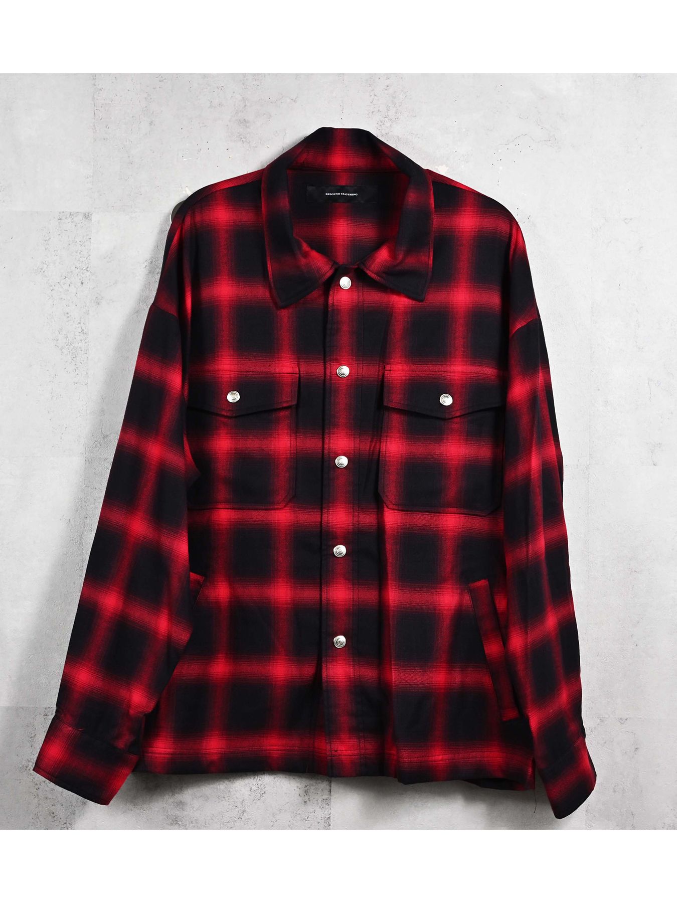 【予約品 11月16日(日) 締切】50s CHECK JK / オンブレチェック シャツジャケット / レッド