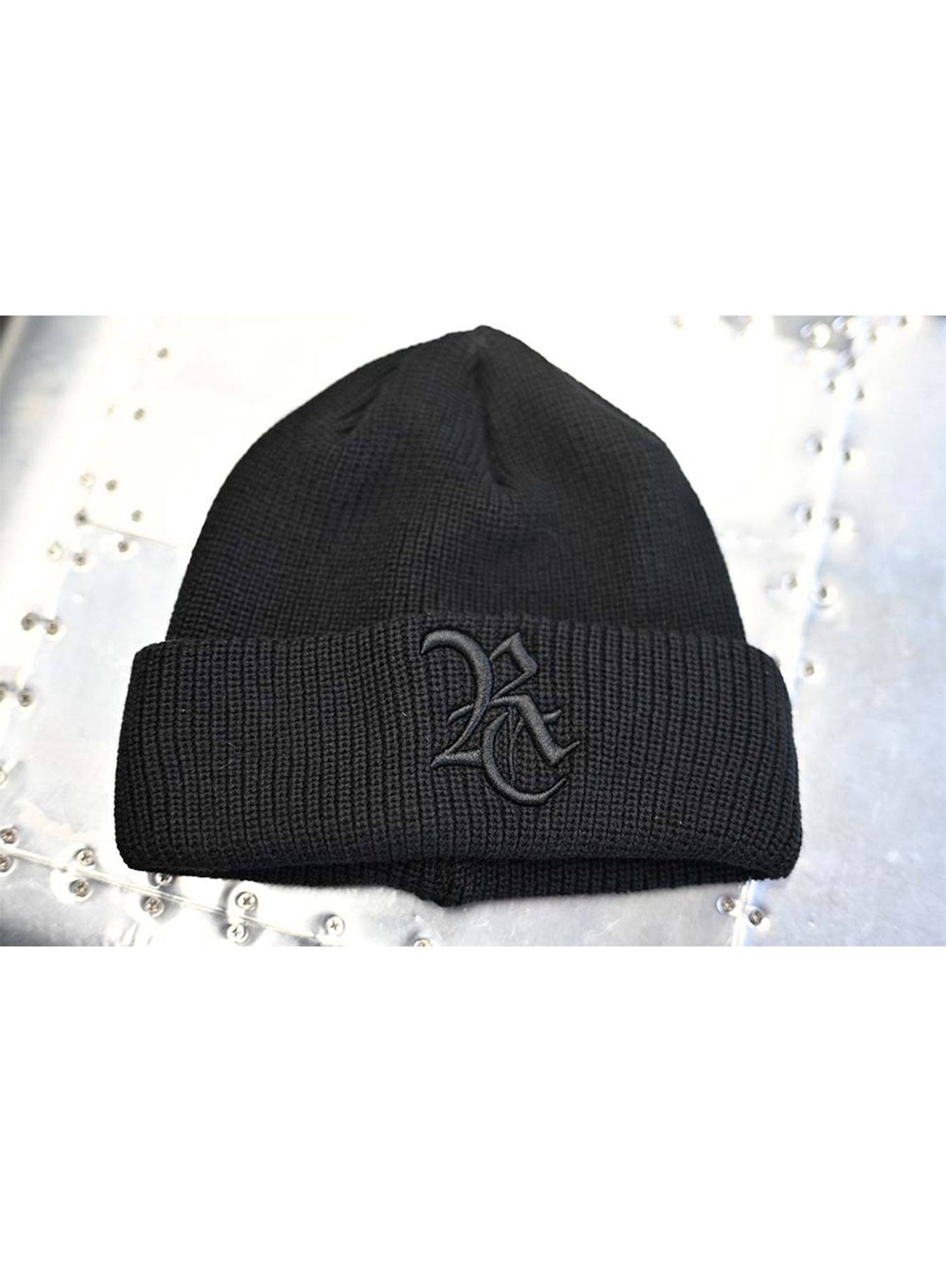 【予約品 9月6日(日) 締切】COTTON KNIT CAP / コットン ニットキャップ / ブラック×ブラック