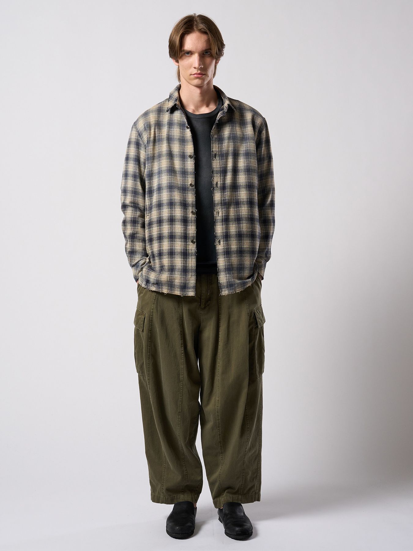 【予約品 4月19日(日) 18時締切】combination slip-on shoes / カーフレザー コンビネーション スリッポン シューズ / ブラック