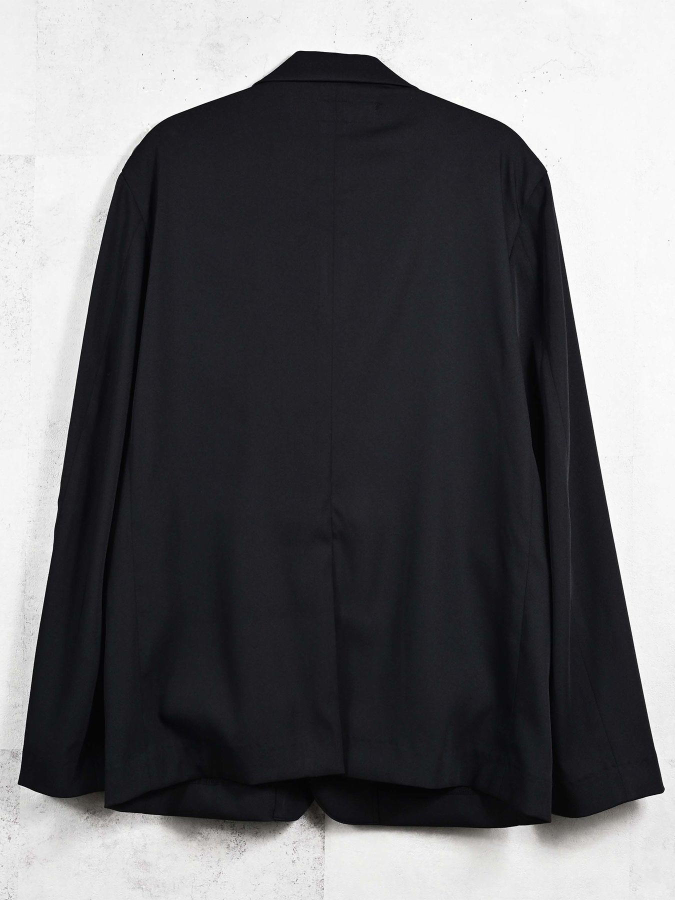 【予約品 11月16日(日) 締切】GARY LOOSE JACKET / ルーズフィット ジャージ テーラードジャケット / ナイロンブラック