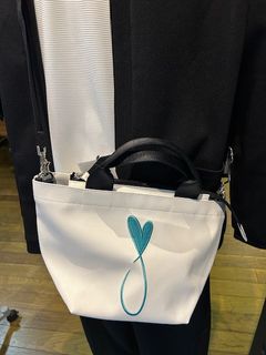 Tiphanie Shoulder バック ホワイト×ブルー メゾンオノレ パリMAISON HONORE PARIS