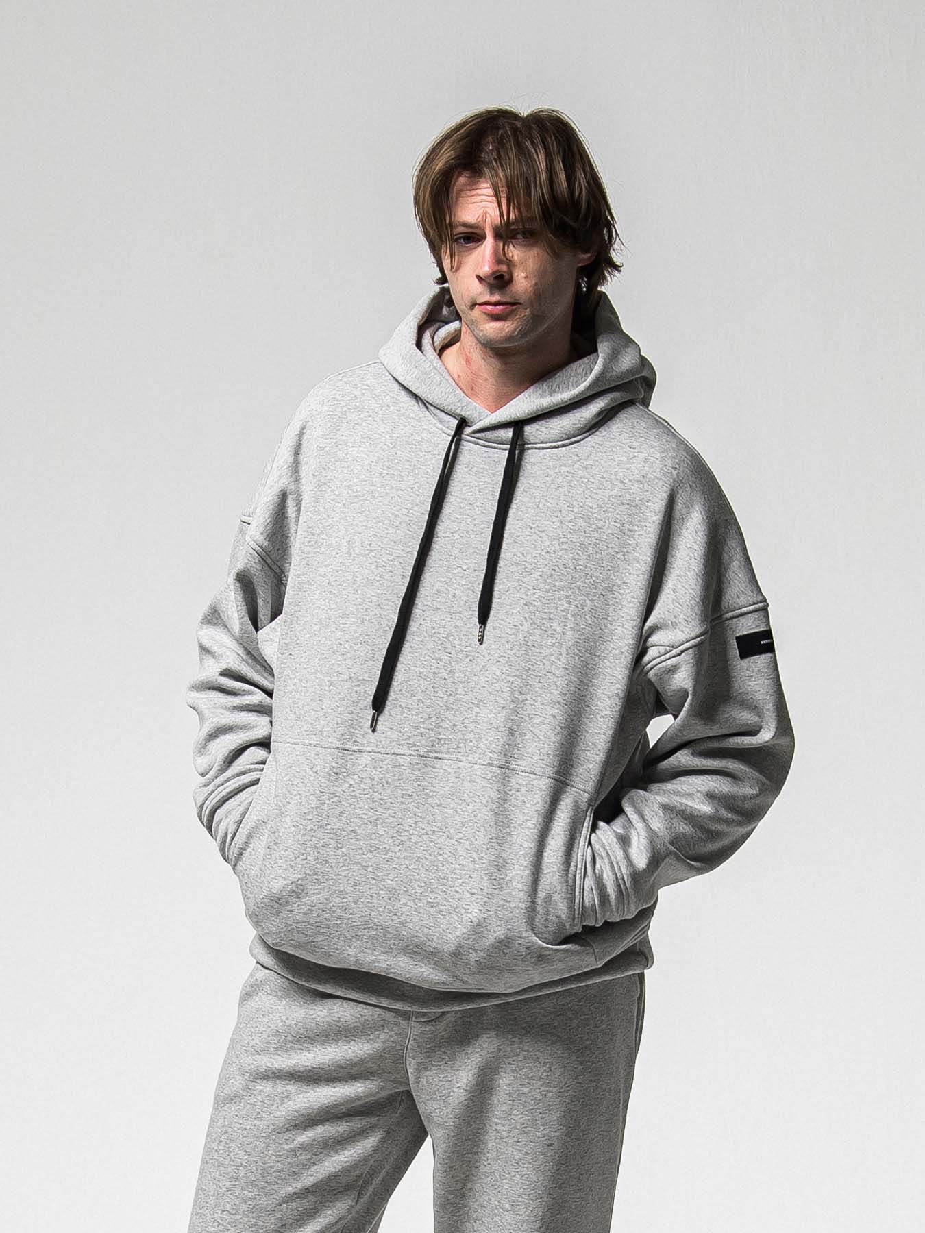 【予約品 8月31日(日) 締切】FRIDAY OLD COVER VEROURS FLEECE HOODIE / FRIDAYコラボ オールドカバー ベロアフリース フーディ / グレー