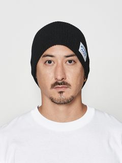 【予約品 10月9日(木) 締切】muta Mesh Back Pool Knit Cap / ニット帽 / ブラック【Acanthus × muta MARINE】
