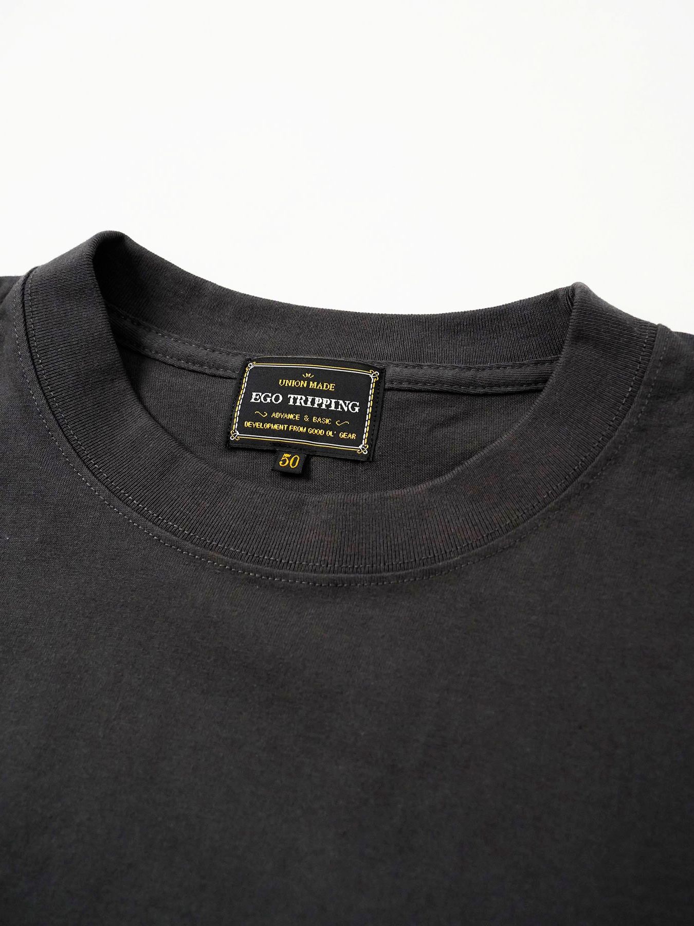 【予約品 11月9日(月) 締切】HEAVYOUNCE TEE Cw / ヘビーオンス バックプリントTシャツ / チャコール