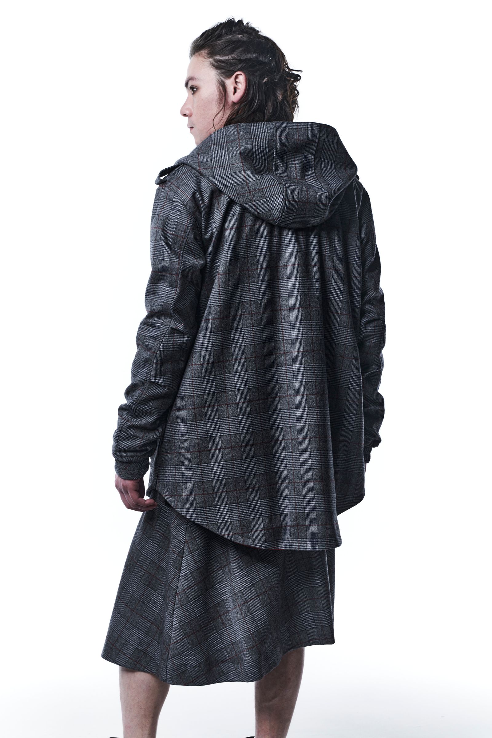 《予約品》 ParachuteBlouson ブルゾン GrenCheck / Black&Grey 【kiryuyrik】 11月入荷予定