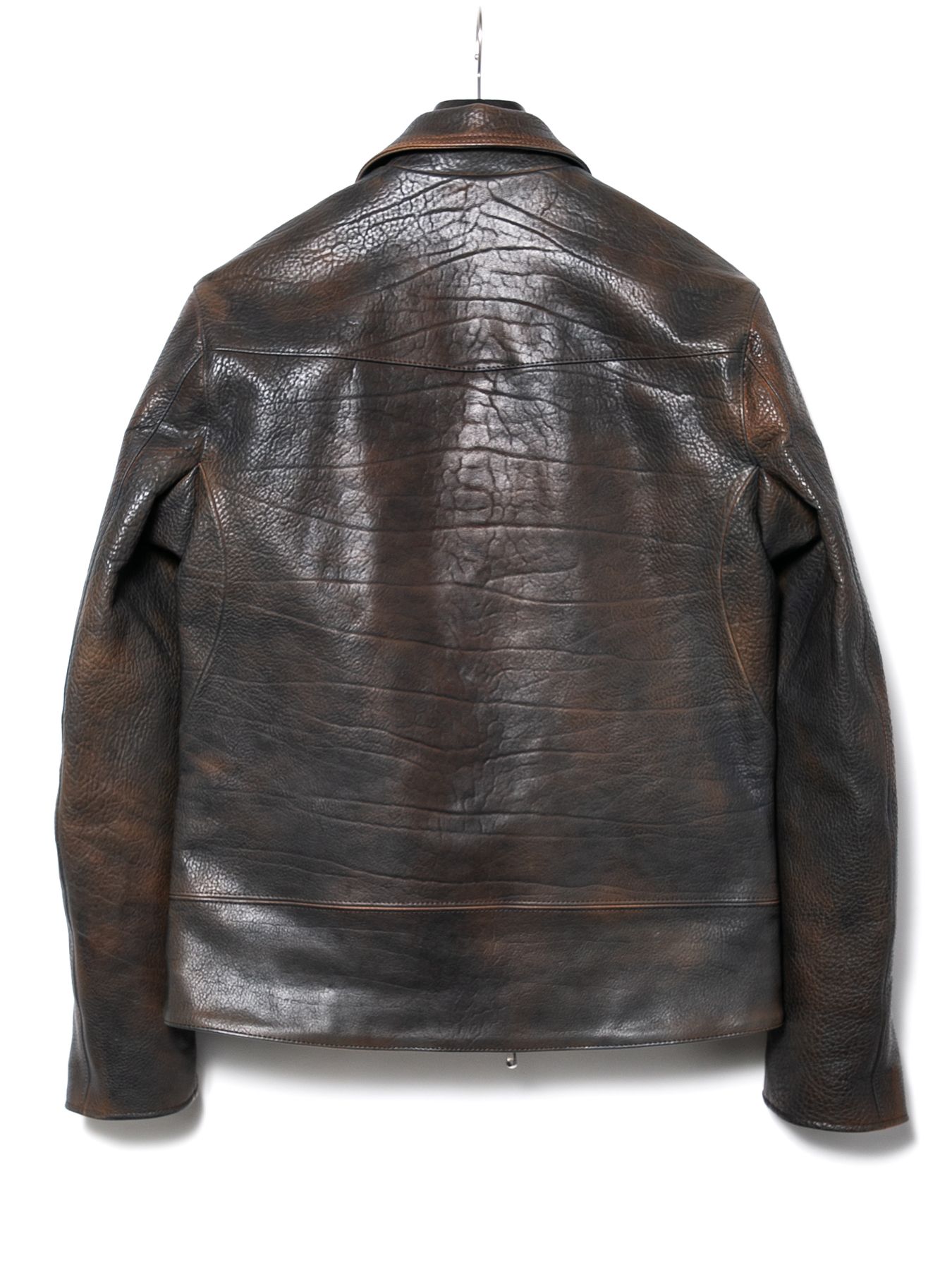 【予約品 10月12日(日) 締切】Full Vegetable Tanned Italian Double Shoulder Steer Hide Garment Burning Dyed Double Riders / イタリアン ダブルショルダー 燃焼製品染めダブルライダース / LIST