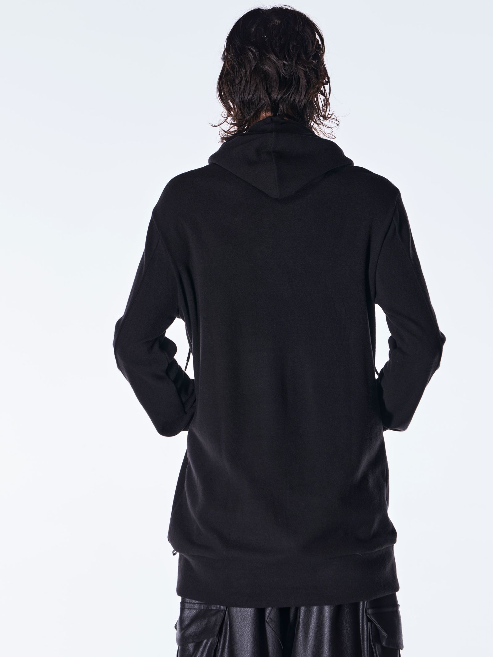 【予約品 6月29日(月) 締切】Heat Tech Jersey High Neck Hoodie / ハイネックフーディー / ブラック