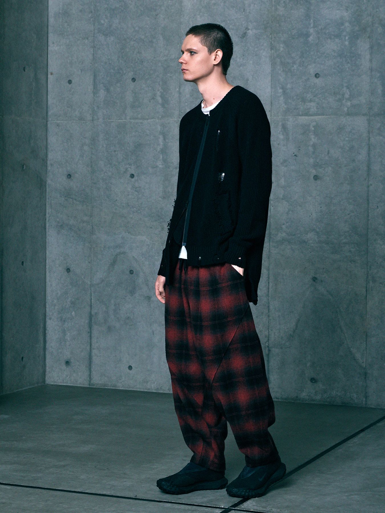 VICIOUS CARDIGAN / ミドル丈カーディガン / BLACK