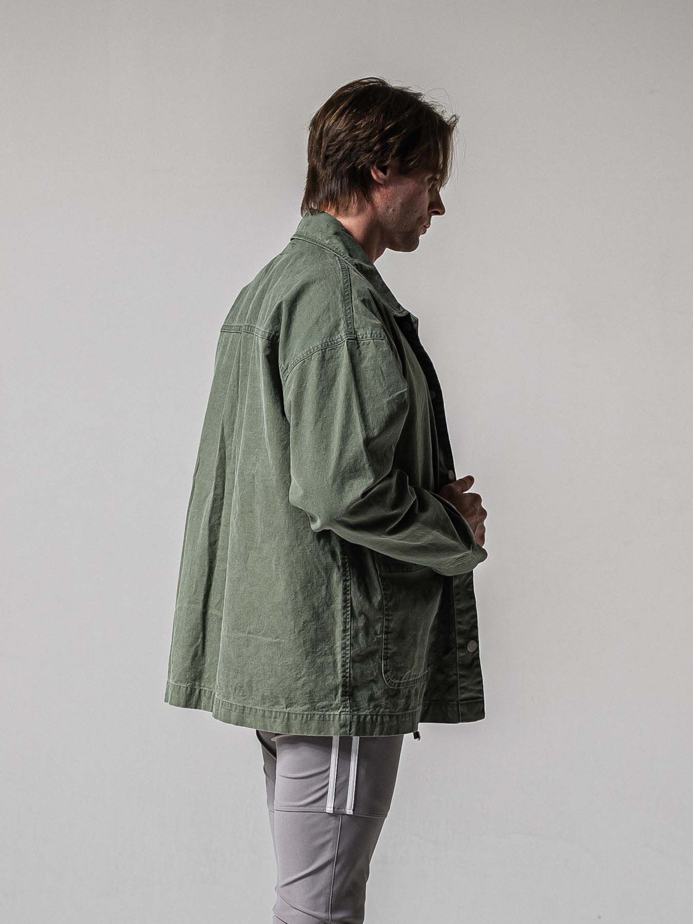 【予約品 11月16日(日) 締切】RC COVER ALL / ミリタリーキャンバス カーバーオールジャケット / ダークカーキ