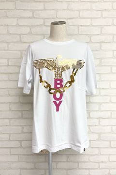 eagle chain boy T-shirt / White 【BOY LONDON】