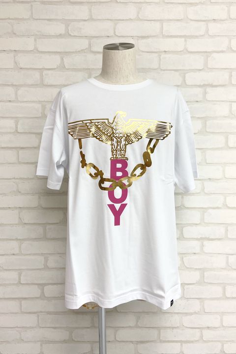 eagle chain boy T-shirt / White 【BOY LONDON】