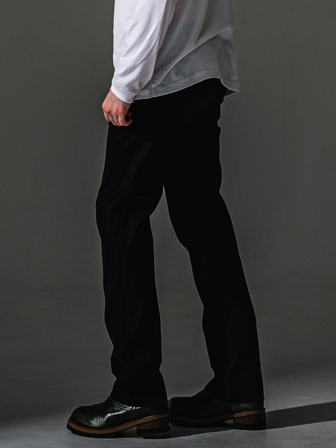 【予約品】DENIM JERSEY WIDE PT / デニムジャージー ワイドパンツ / ブラック