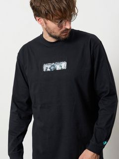【予約品 5月8日(木) AM10時 締切】 5.6ozコットン天竺 スターグラムハート＆シークインLS Tシャツ / ブラック