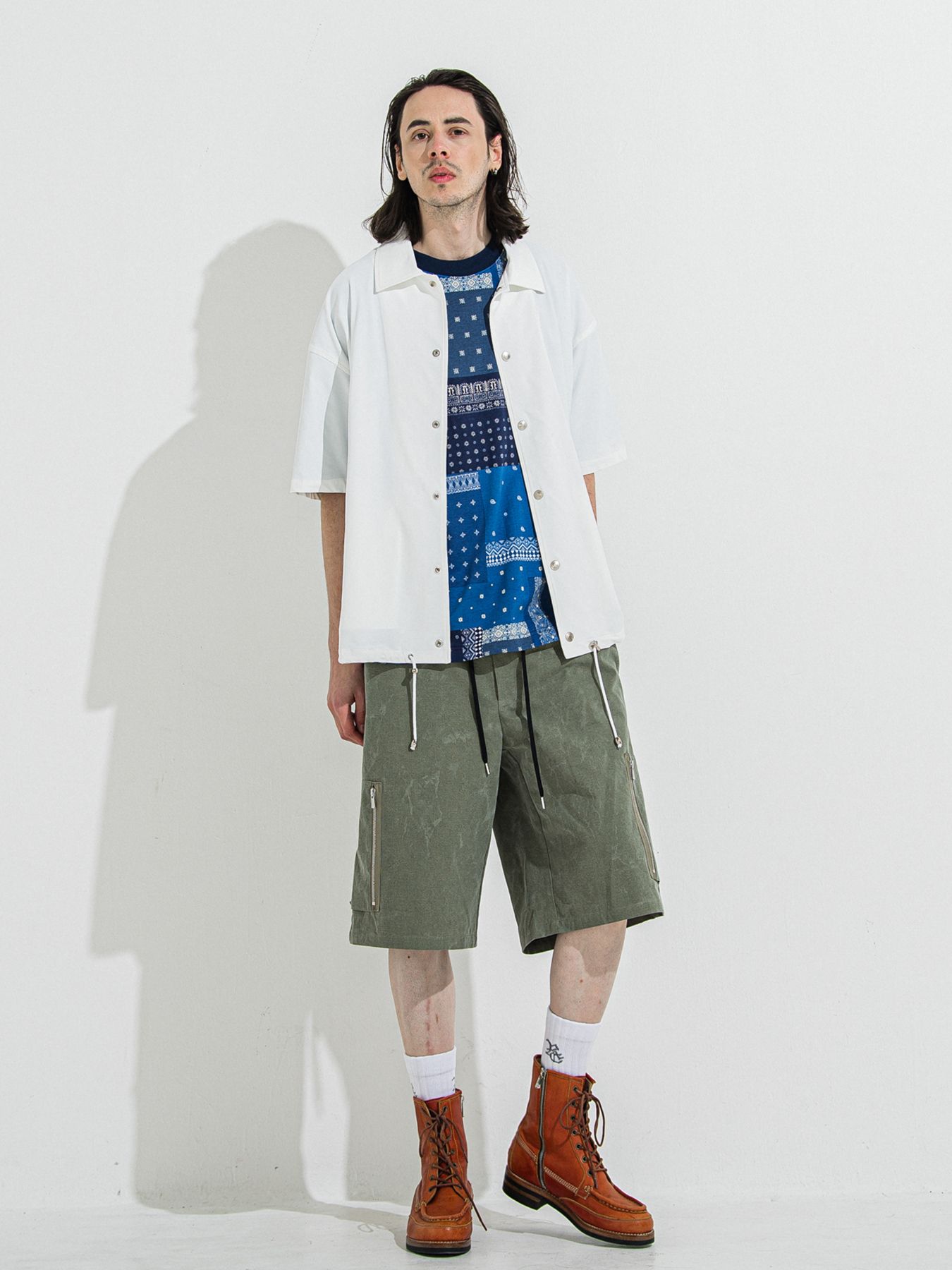 【予約品 】DAVID CARGO HALF PANTS / デヴィッドカーゴハーフパンツ / ヴィンテージカーキ