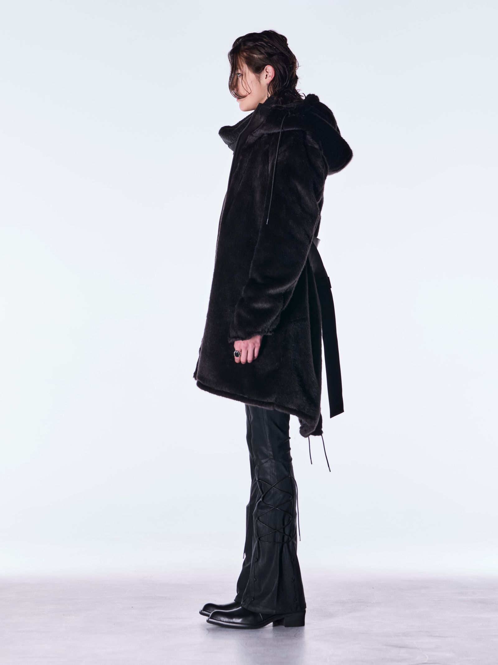 【予約品 6月29日(月) 締切】Fur Mods Coat / ファーモッズコート / ブラック