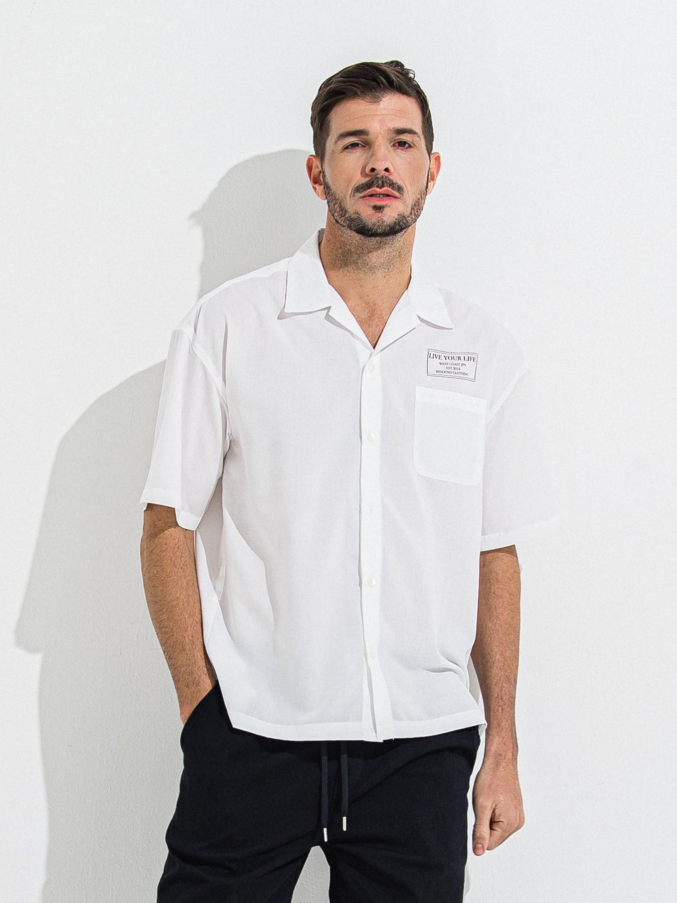 【予約品 】ZACK HALF SHIRT / ザックハーフスリーブシャツ / ホワイトプリント