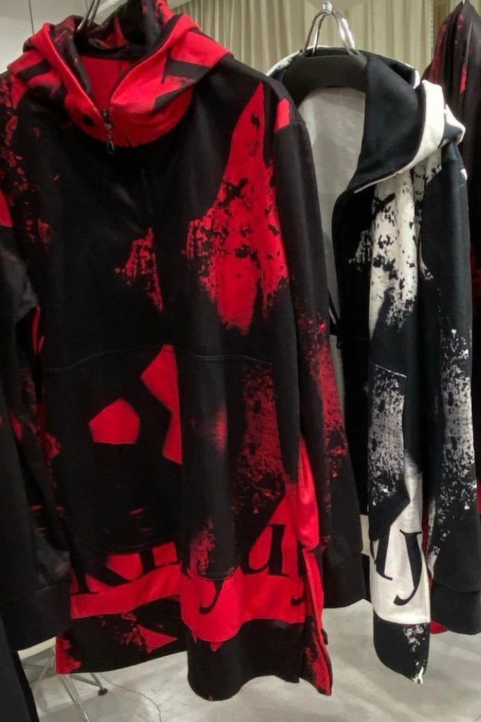 《予約品》 ZippHoodie InkJetFleece / Black&White 【kiryuyrik】 9月入荷予定