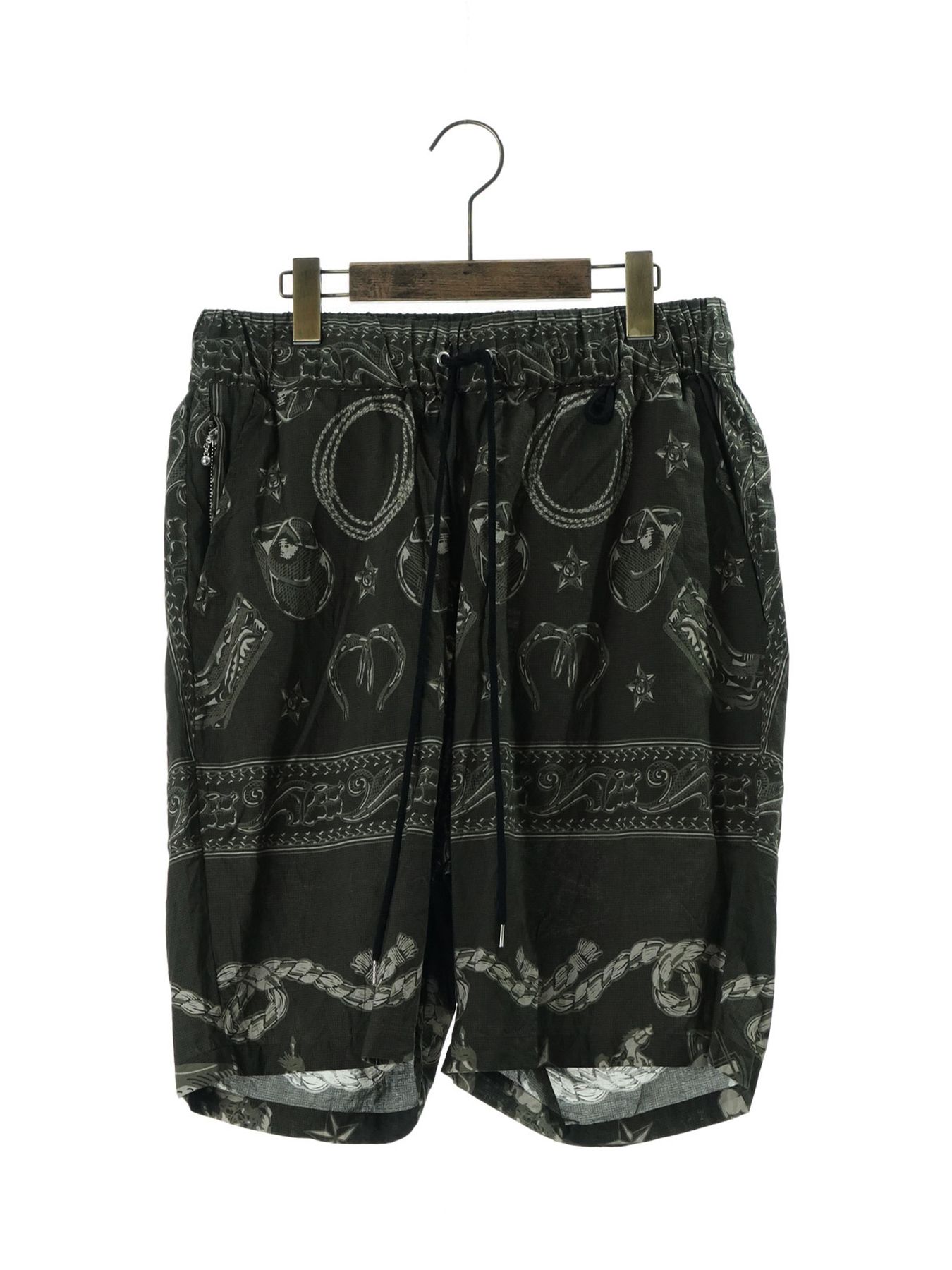 【予約品 11月23日(日) 締切】WESTERNBANDANA SHORTS / バンダナプリント ショーツ / CHARCOAL