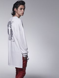 《予約品》 LooseCrewNeckT-Shirt / バックプリントクルーネックTシャツ / ホワイト 【kiryuyrik】 8月以降入荷予定