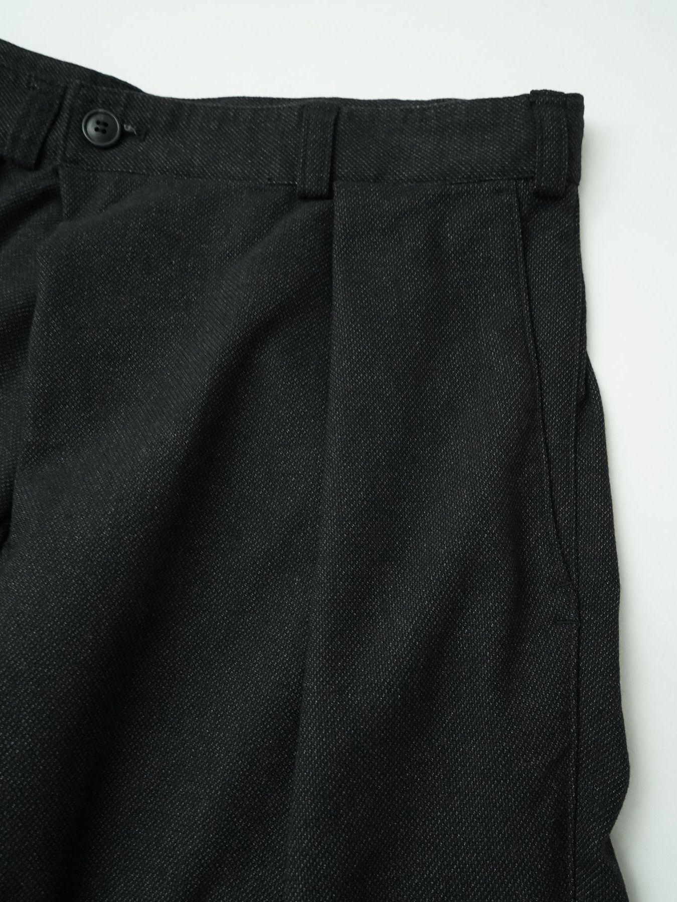 【予約品 】FISHERS / ワイドトラウザーズ / 杢ブラック