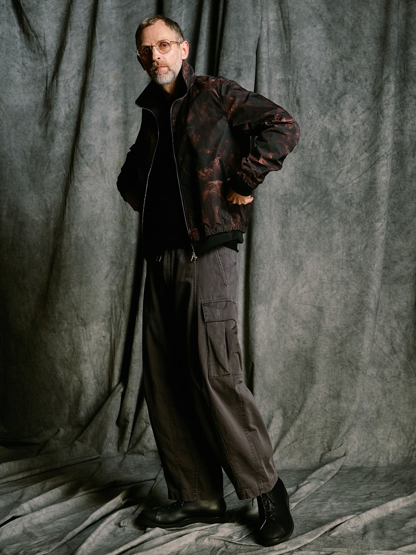 【予約品 4月19日(日) 18時締切】puckering track jacket / パッカリング トラックジャケット / スモークプリント