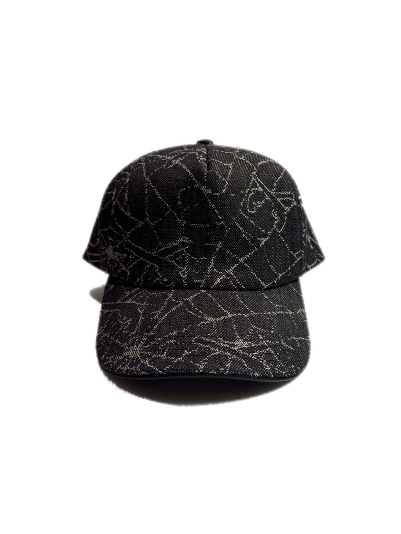 【予約品 3月9日(月) 18:00 締切】SPIDER JQ DENIM CAP / スパイダージャガードデニム ベースボールキャップ / ブラック