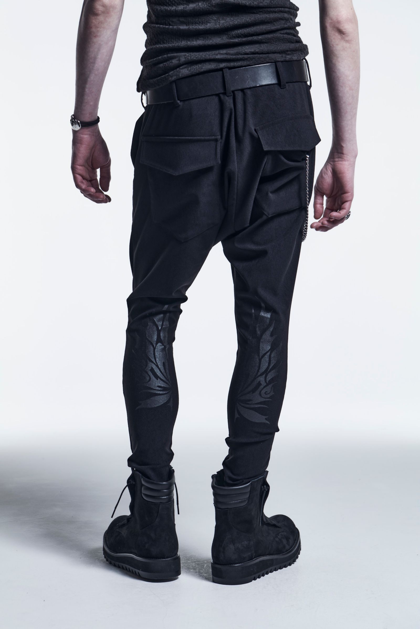 SaruelPants HighTension / Black+BlackPrint 【kiryuyrik】