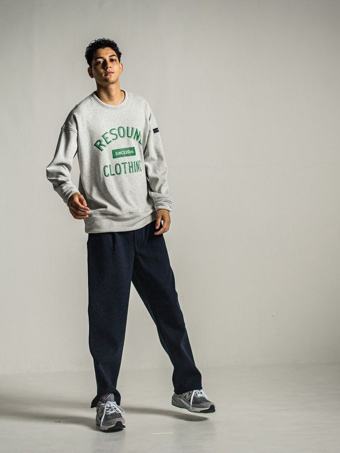 《予約9月1日18時締め》 MELTON WIDE TUCK PANTS  / ワイドタックパンツ / ネイビー