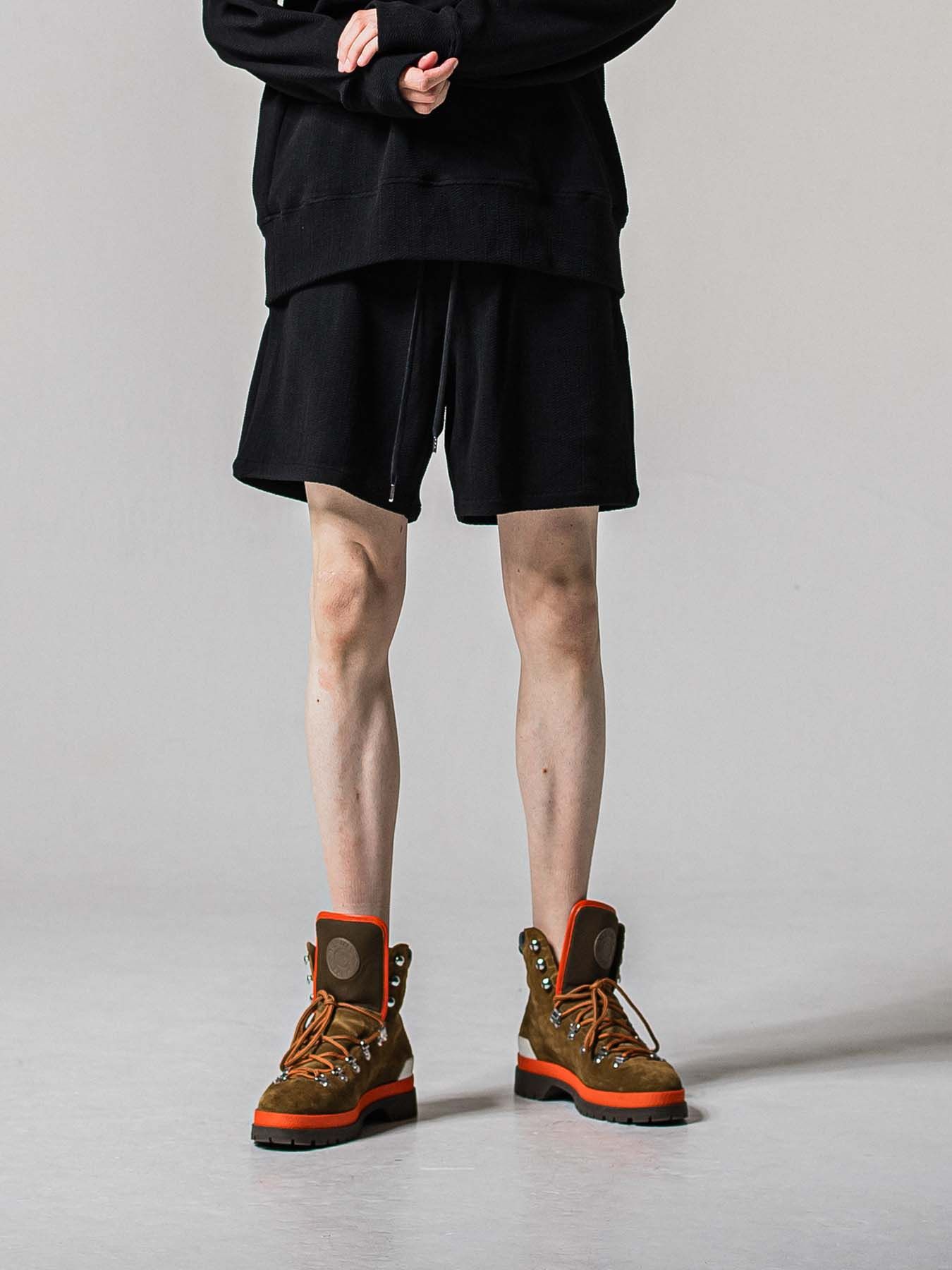 【予約品 11月16日(日) 締切】BLISTER KNIT HALF PT / ブリスターニットハーフパンツ / ブラック