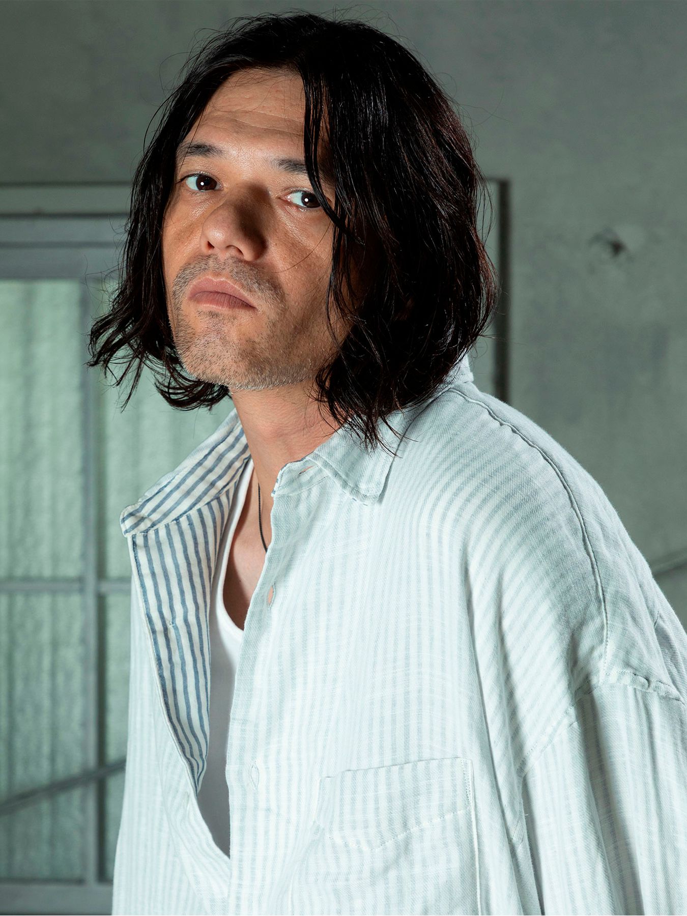 【予約品 11月9日(月) 締切】BACKSTRIPESHIRT / バックストライプシャツ / ホワイト