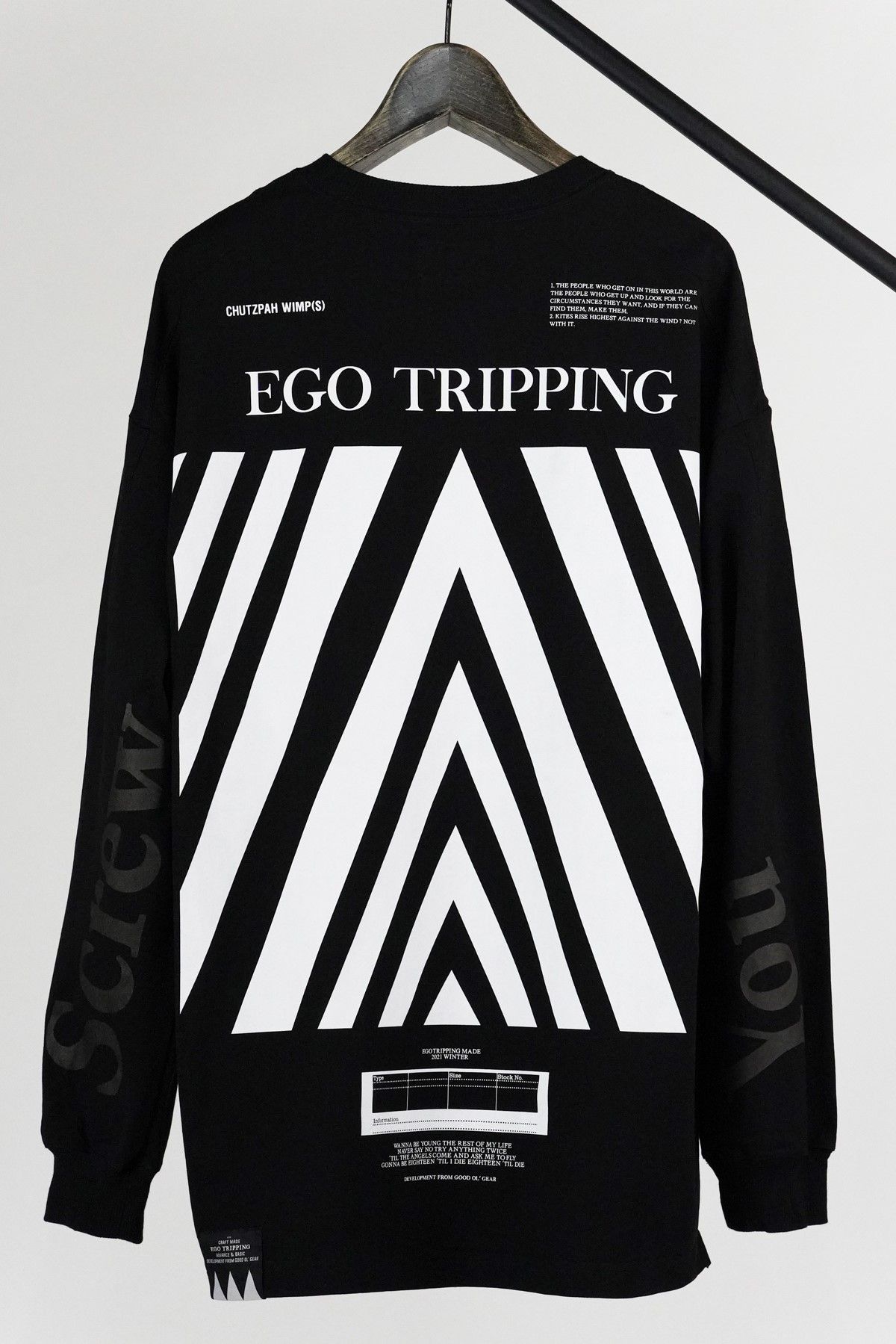 EGO TRIPPING - DIZZY TEE long / 05:BK長袖Tシャツ 【EGO TRIPPING