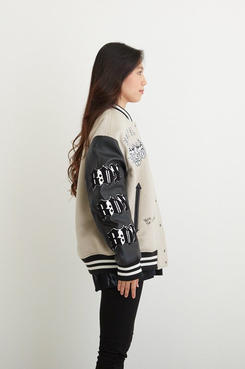 BOY LONDON - EMBROIDERY PATCH STADIUM JACKET / グレー 【BOY LONDON