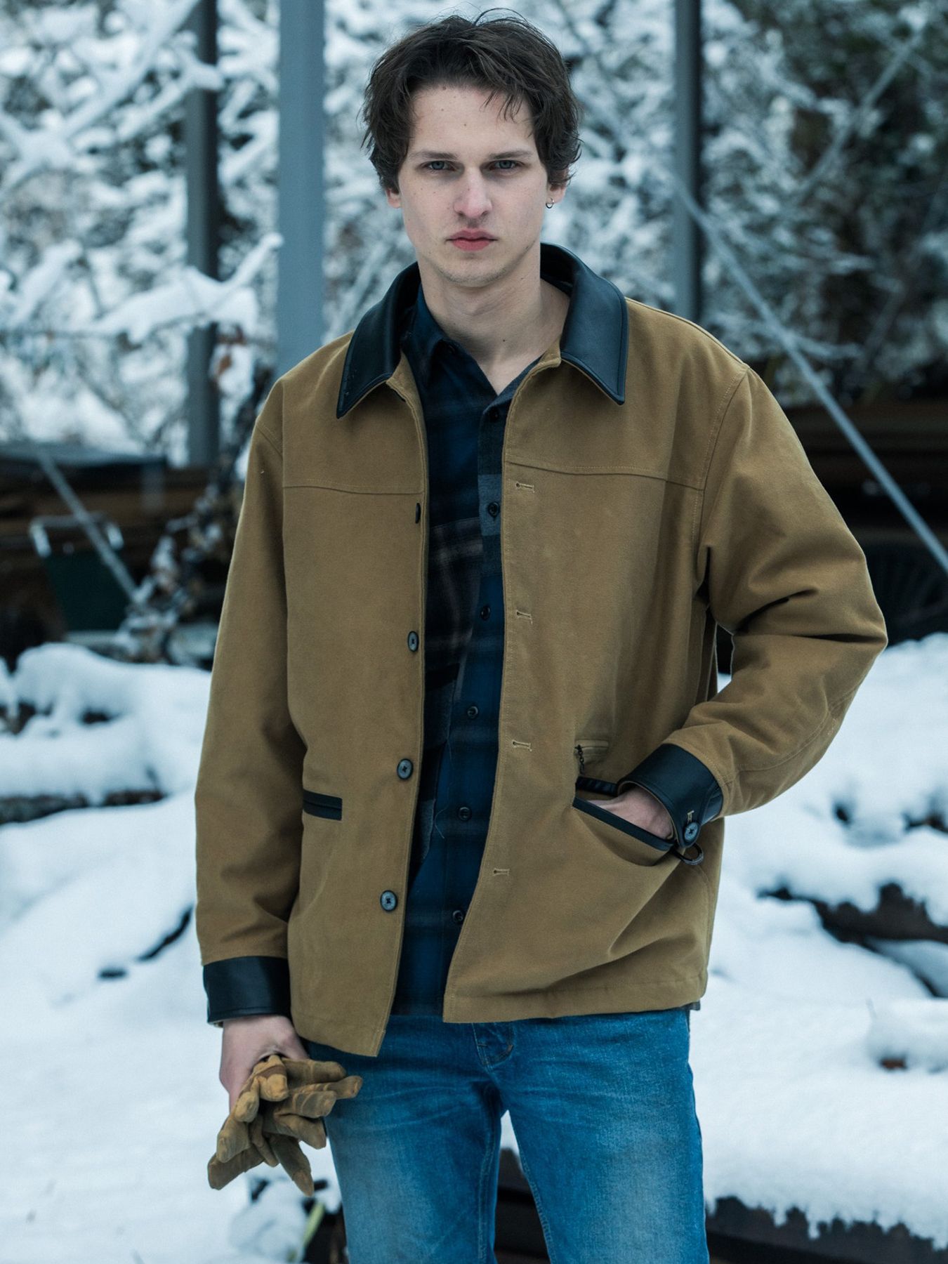 【予約品 3月9日(月) 18:00 締切】MOLESKIN JKT CRY / クリスタルクロスガン モールスキン ジャケット / ベージュ