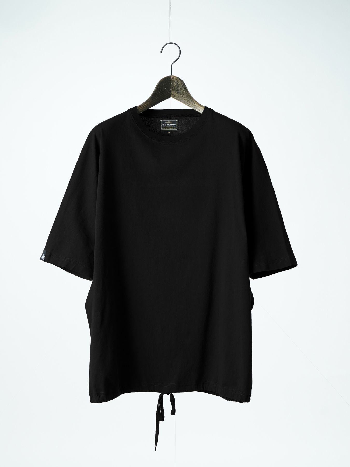 【予約品 2月1日(日) 締切】KITE TEE embroidery / 刺繍 ニットT / ブラック