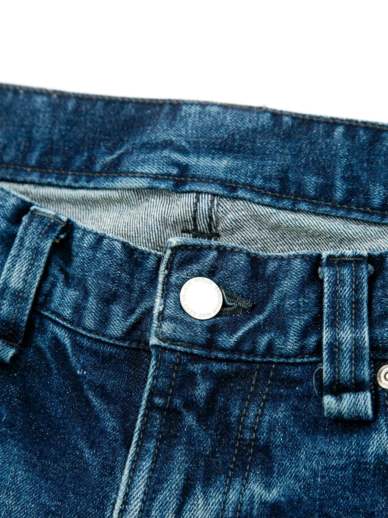 【予約品 10月12日(日) 締切】12.5oz Organic Cotton Stretch Denim Tight Straight Jeans / 12.5oz オーガニックコットン ストレッチデニム タイトストレート  / TIGHT JOE  / インディゴ（ユーズド加工）
