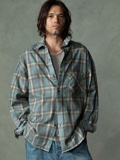 【予約品 7月5日(日) 締切】HAZE FLANNELSHIRTS dirty / フランネルチェックシャツ / ダーティーサックス