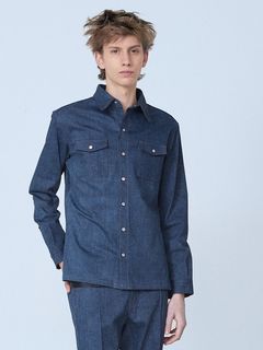 長袖 デニムシャツ インディコ5351