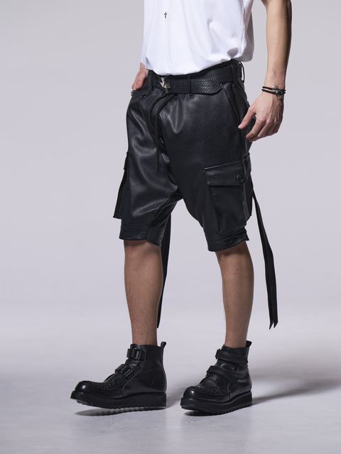 《予約品》 LeatherSarouelPants / レザーサルエルパンツ / ブラック