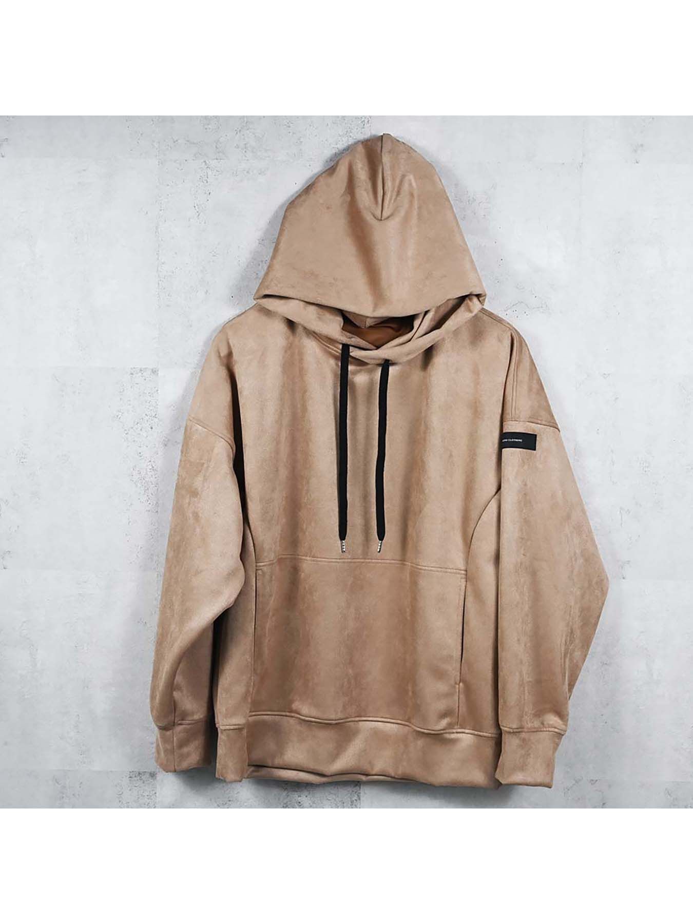 【予約品 8月31日(日) 締切】SUEDE LOOSE HOODIE / スウェード ルーズフーディ / ブラウン
