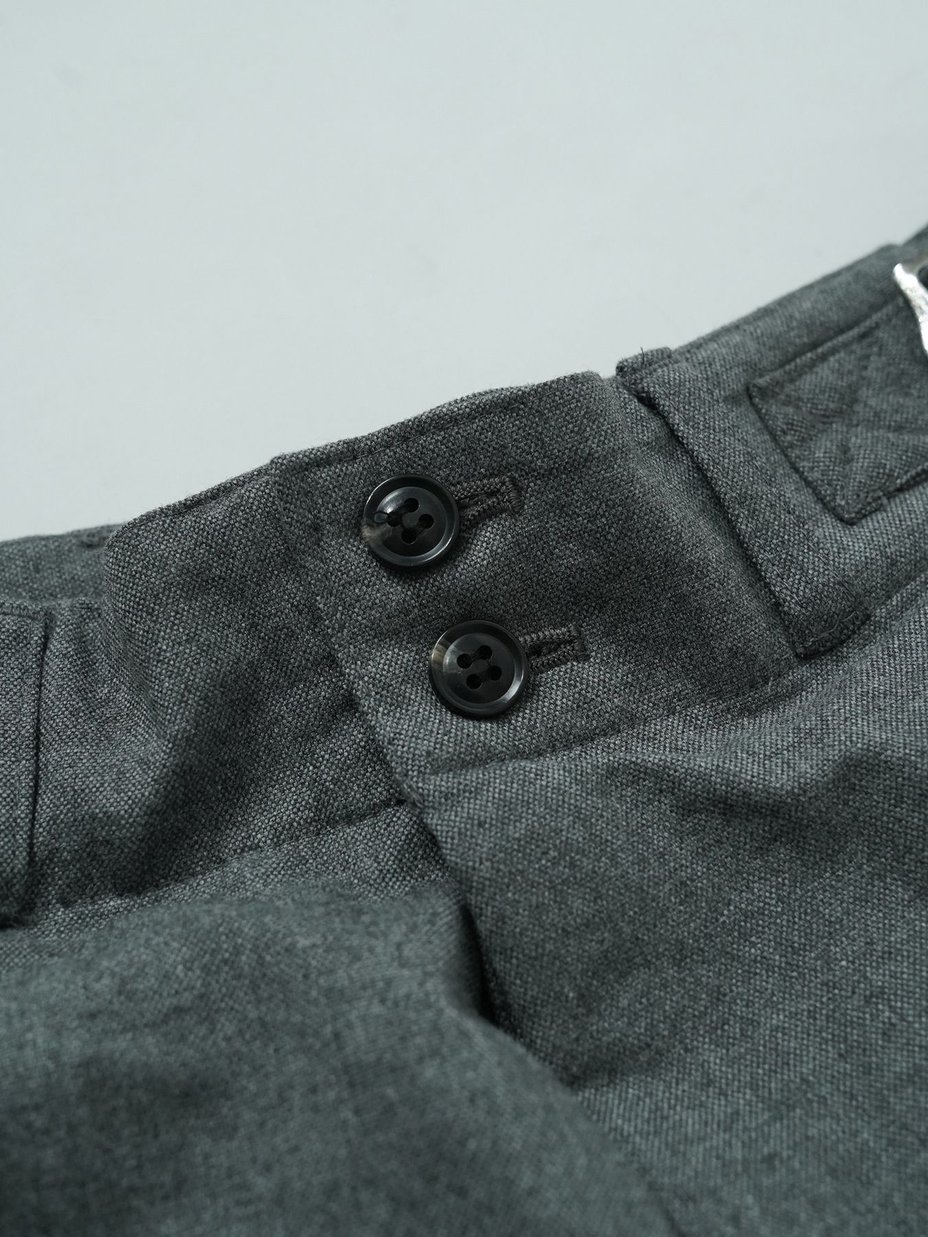 【予約品 5月27日(水) 締切】OVERTROUSERS / ワイドパンツ / 杢ライトグレー