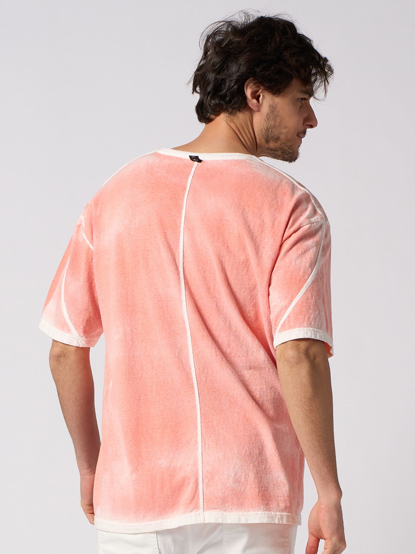 【予約品 1月25日(日) 締切】back-spray dye S/S / バックスプレー加工 ショートスリーブ / フェードオレンジ