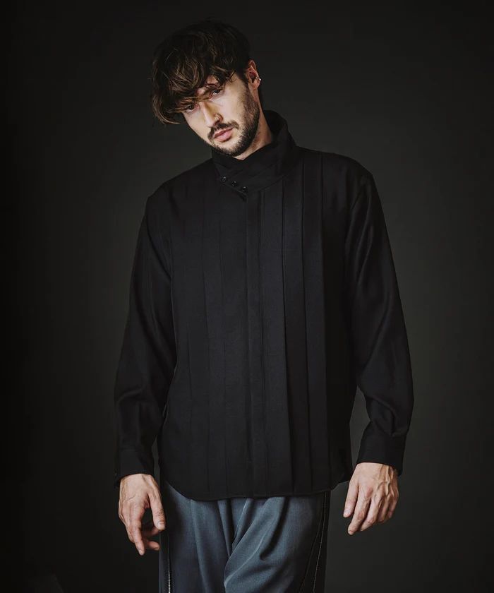 2WAYフライフロントタックシャツ BLACK