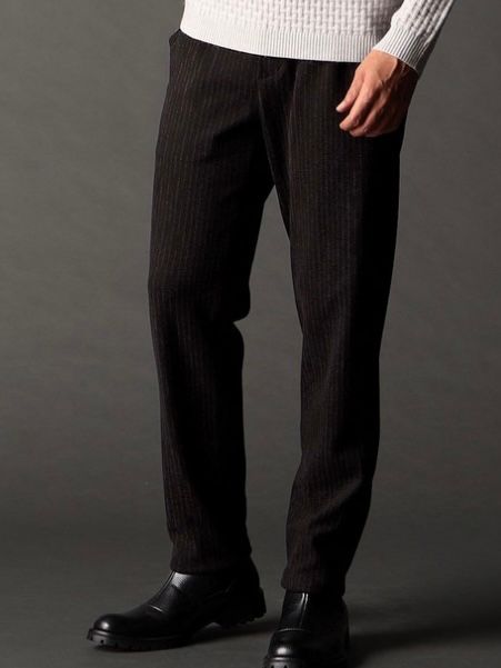 ジャカード織りジャージイージーパンツ BLACK 【NICOLE CLUB FOR MEN】