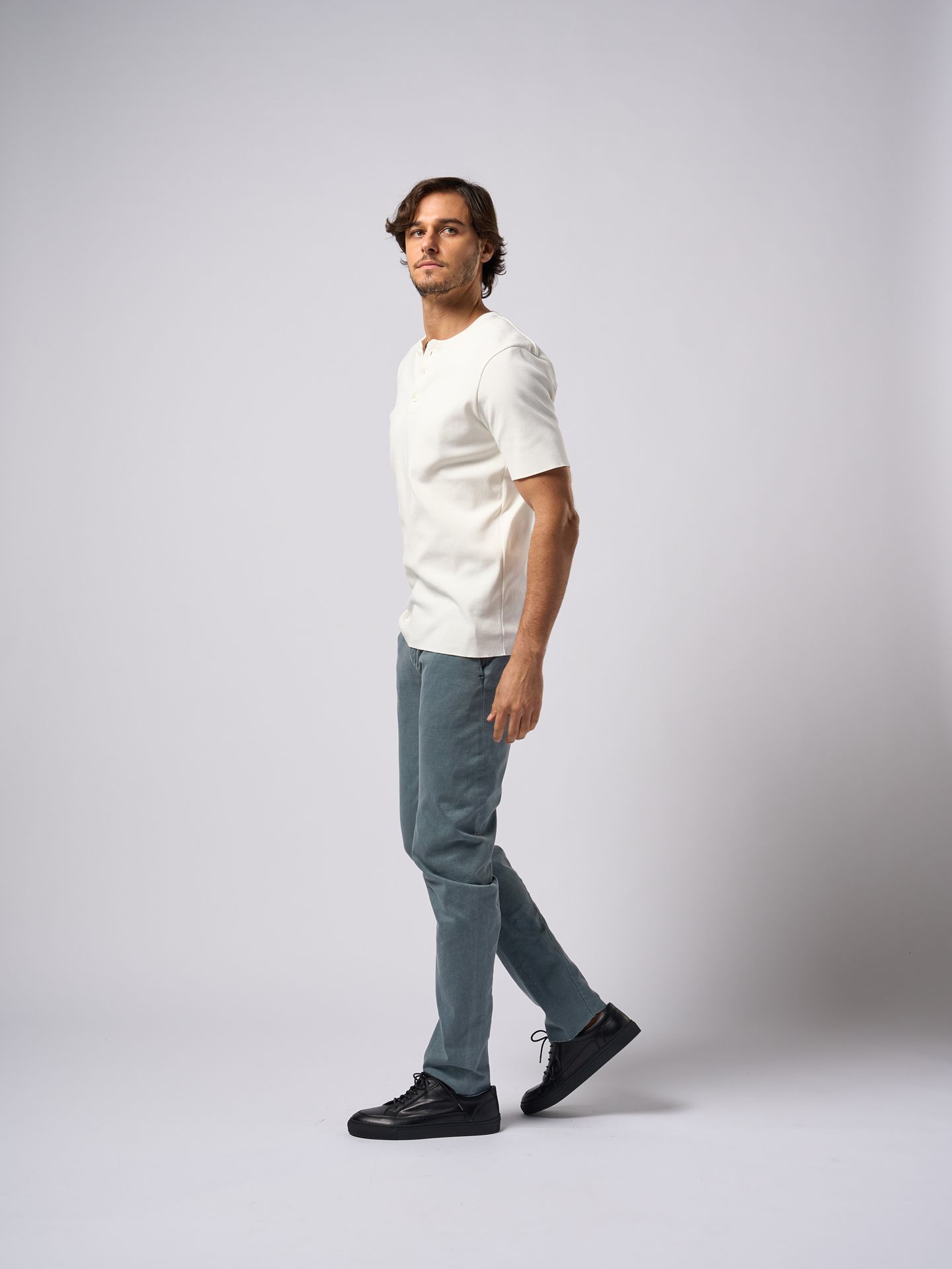 【予約品9月19日 10時締め】 ct surf henley S/S / ニットソー / ホワイト