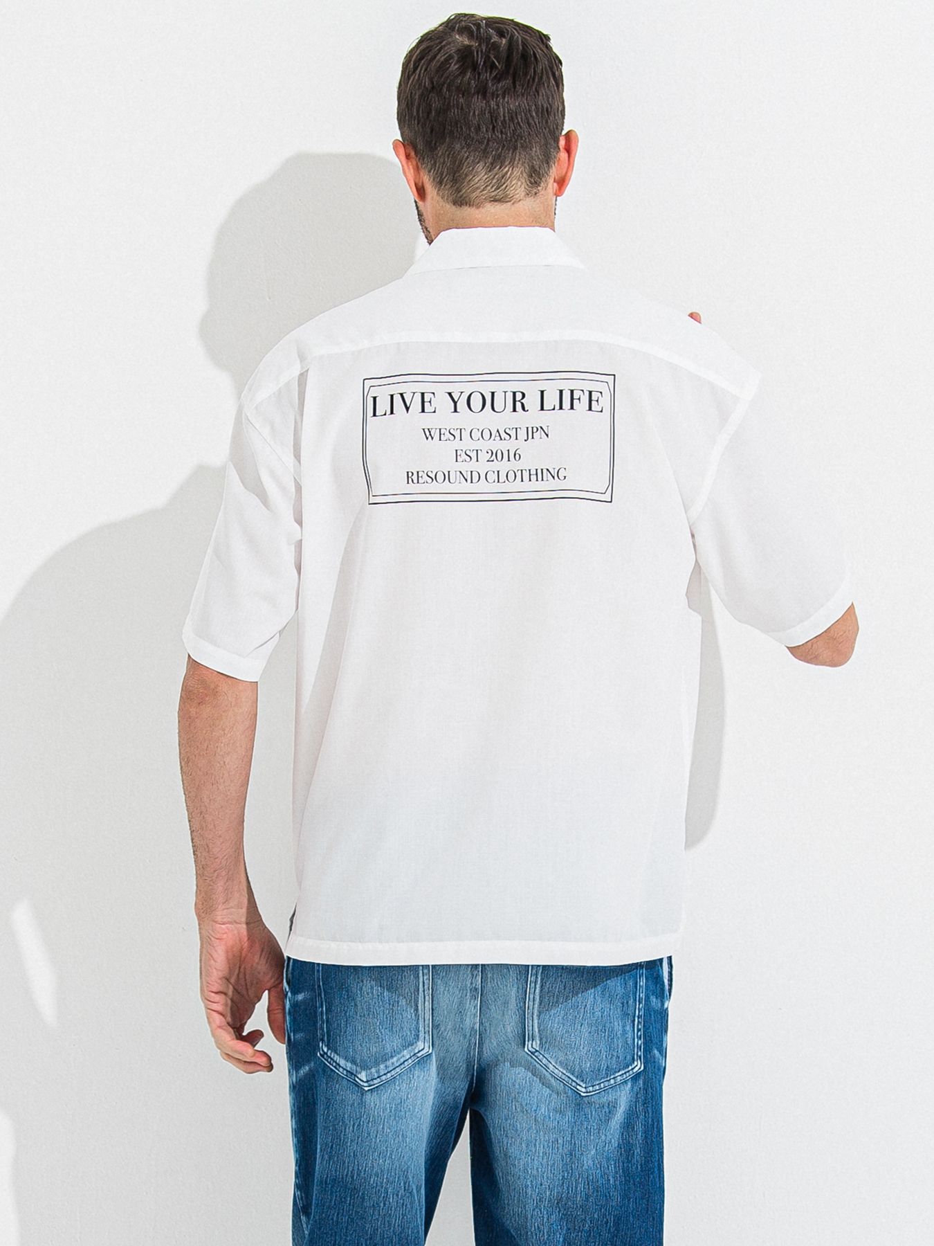 【予約品 】ZACK HALF SHIRT / ザックハーフスリーブシャツ / ホワイトプリント